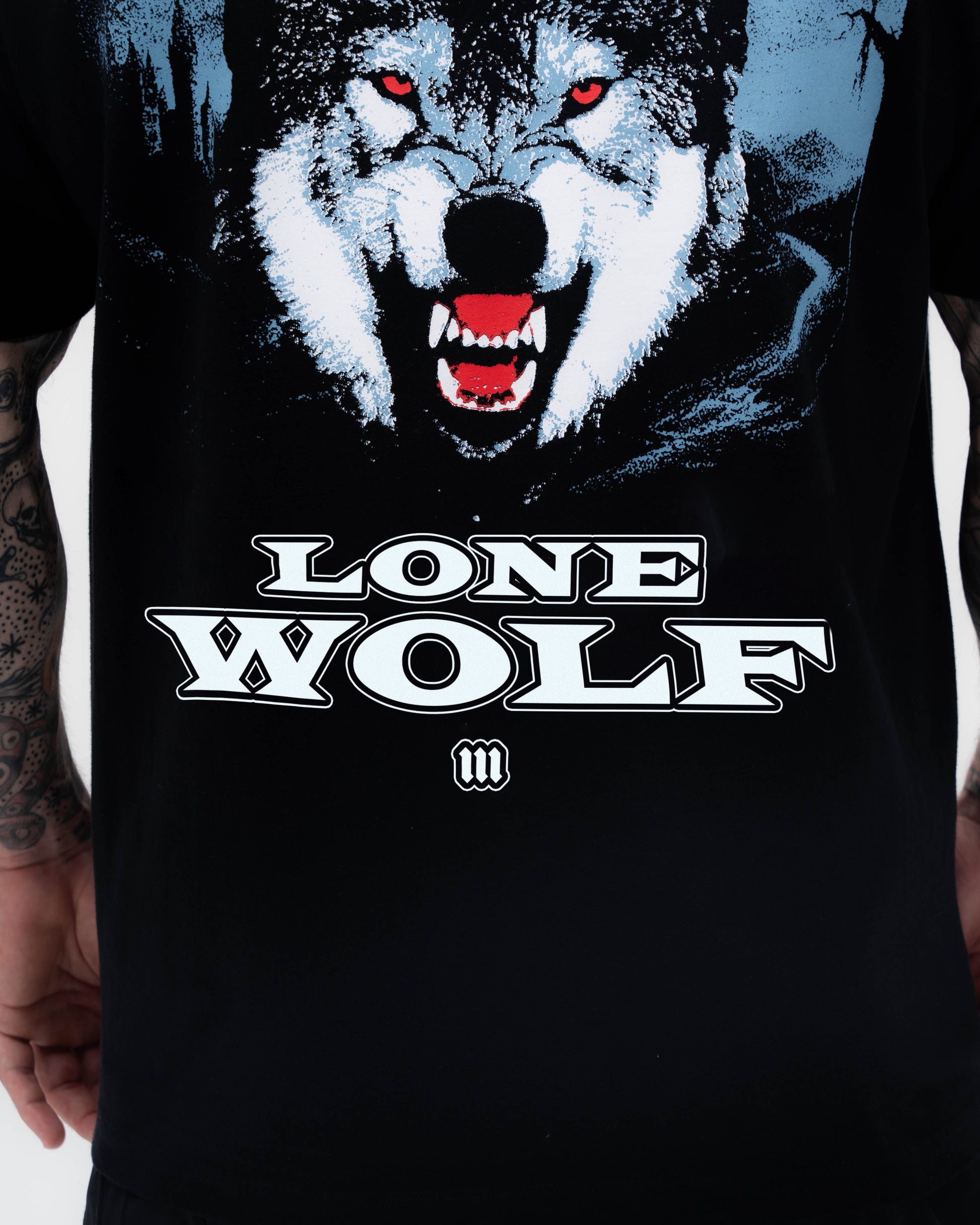 Camiseta <strong>Oversized Treino</strong> Mith Lobo Solitário Preto