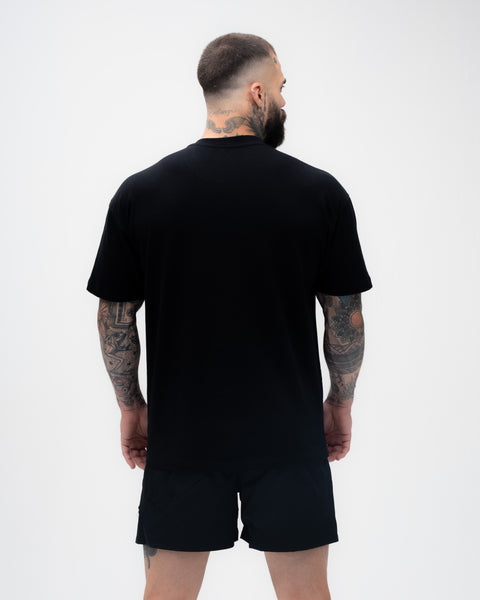 Camiseta <strong>Oversized Treino</strong> Preta Mith Cala a Boca e Treina