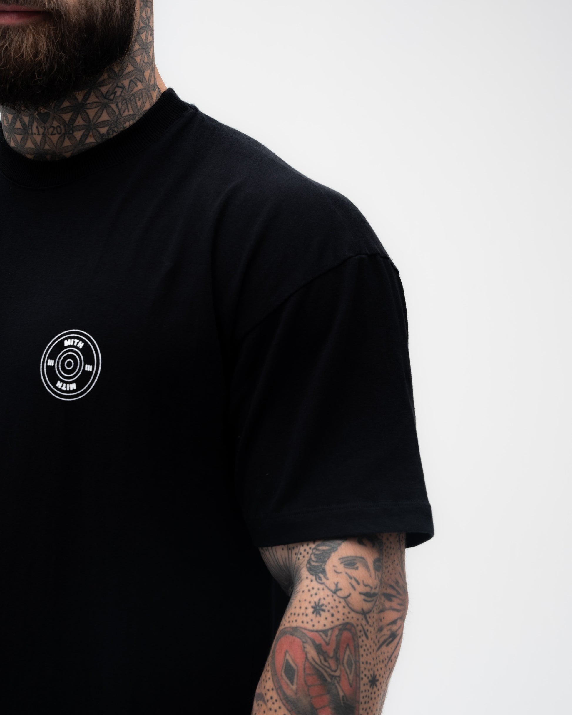 Camiseta Oversized Treino Preta Mith Era Isso ou Psicólogo