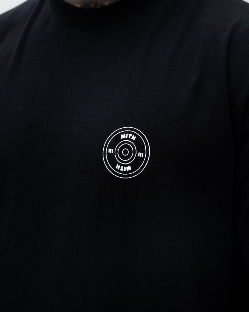 Camiseta <strong>Oversized Treino</strong> Mith Era Isso ou Psicólogo Preto