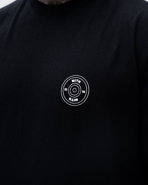 Camiseta <strong>Oversized Treino</strong> Mith Era Isso ou Psicólogo Preto