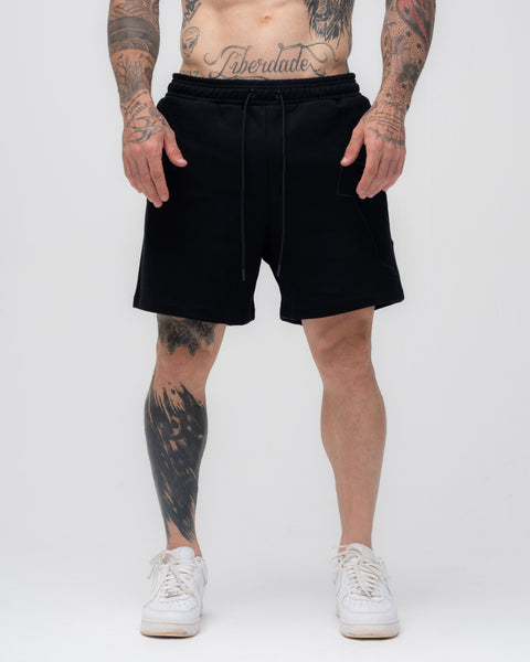 Shorts de Moletom Mith Nation Embroidery Preto