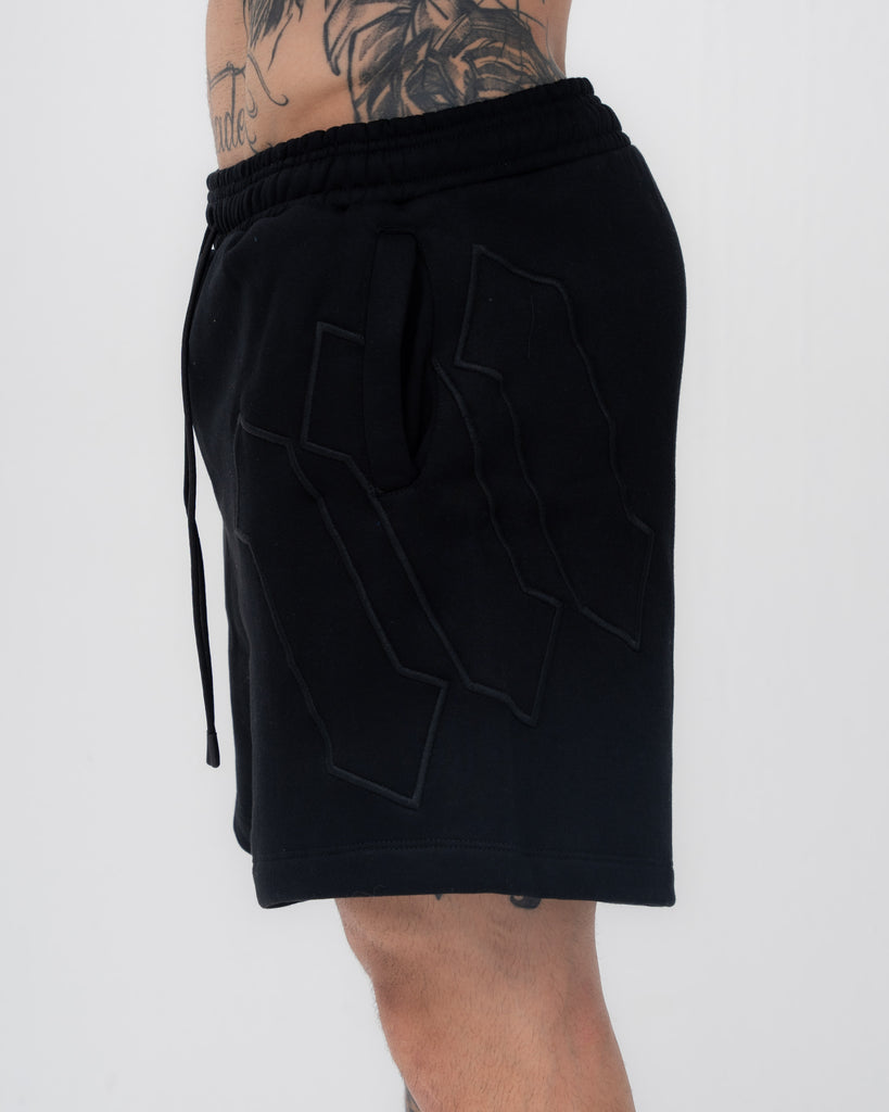 Shorts de Moletom Mith Nation Embroidery Preto