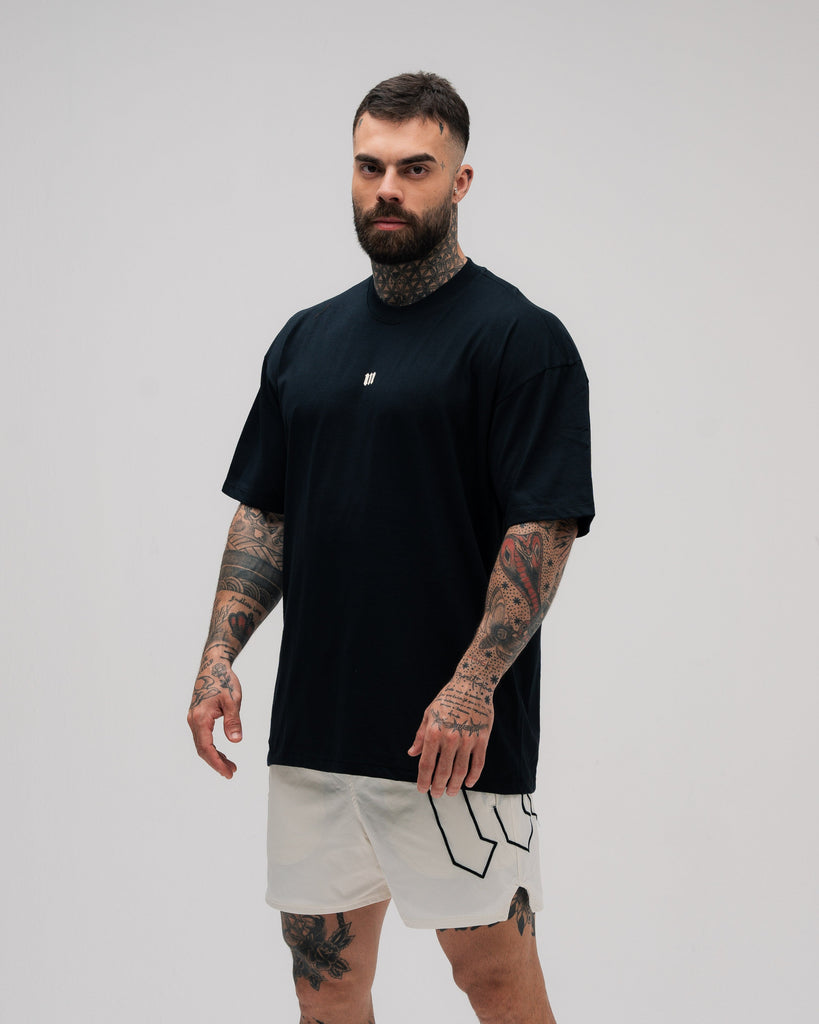 Camiseta Oversized Mith Nation White Training Club Preto