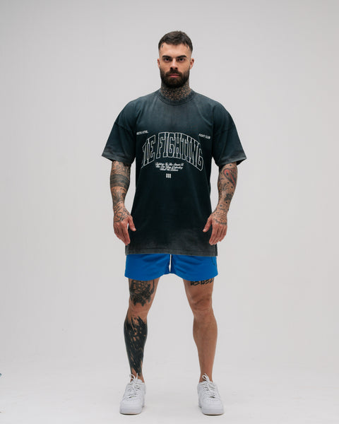 Camiseta Oversized Estonada Mith Athl Die Fighting Chumbo