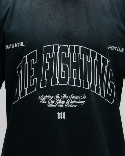 Camiseta Oversized Estonada Mith Athl Die Fighting Chumbo