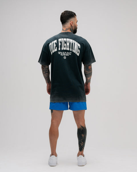 Camiseta Oversized Estonada Mith Athl Die Fighting Chumbo