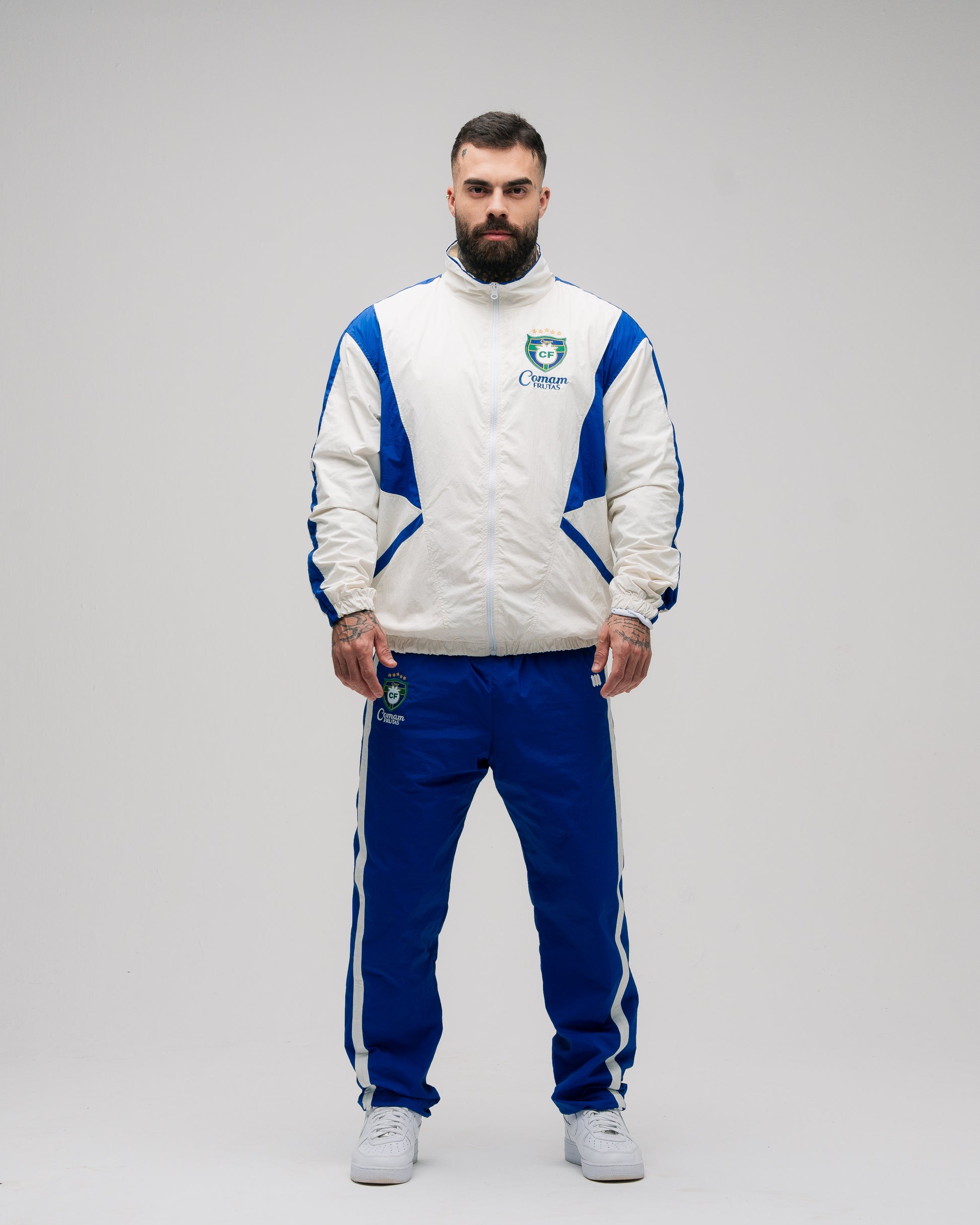 Jaqueta Corta Vento Tactel Mith Comam Frutas BR Off White