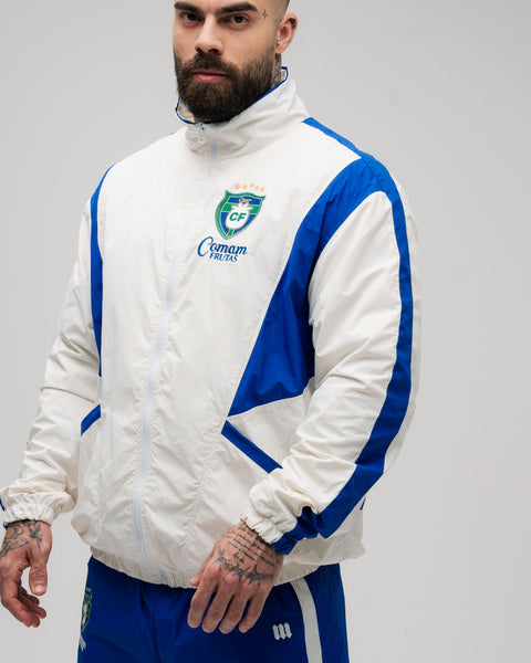 Jaqueta Corta Vento Tactel Mith Comam Frutas Brasil Off White