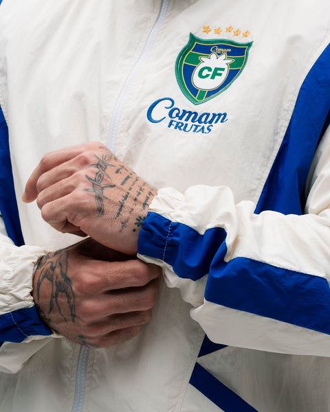 Jaqueta Corta Vento Tactel Mith Comam Frutas Brasil Off White