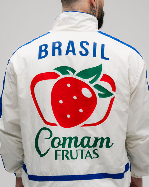 Jaqueta Corta Vento Tactel Mith Comam Frutas Brasil Off White