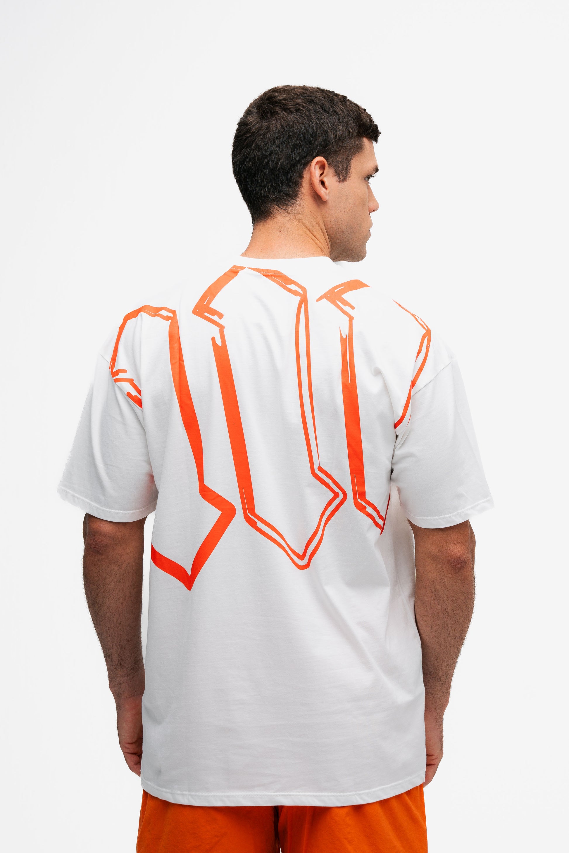 Camiseta Oversized Mith Nation Graphic Doodle Off White