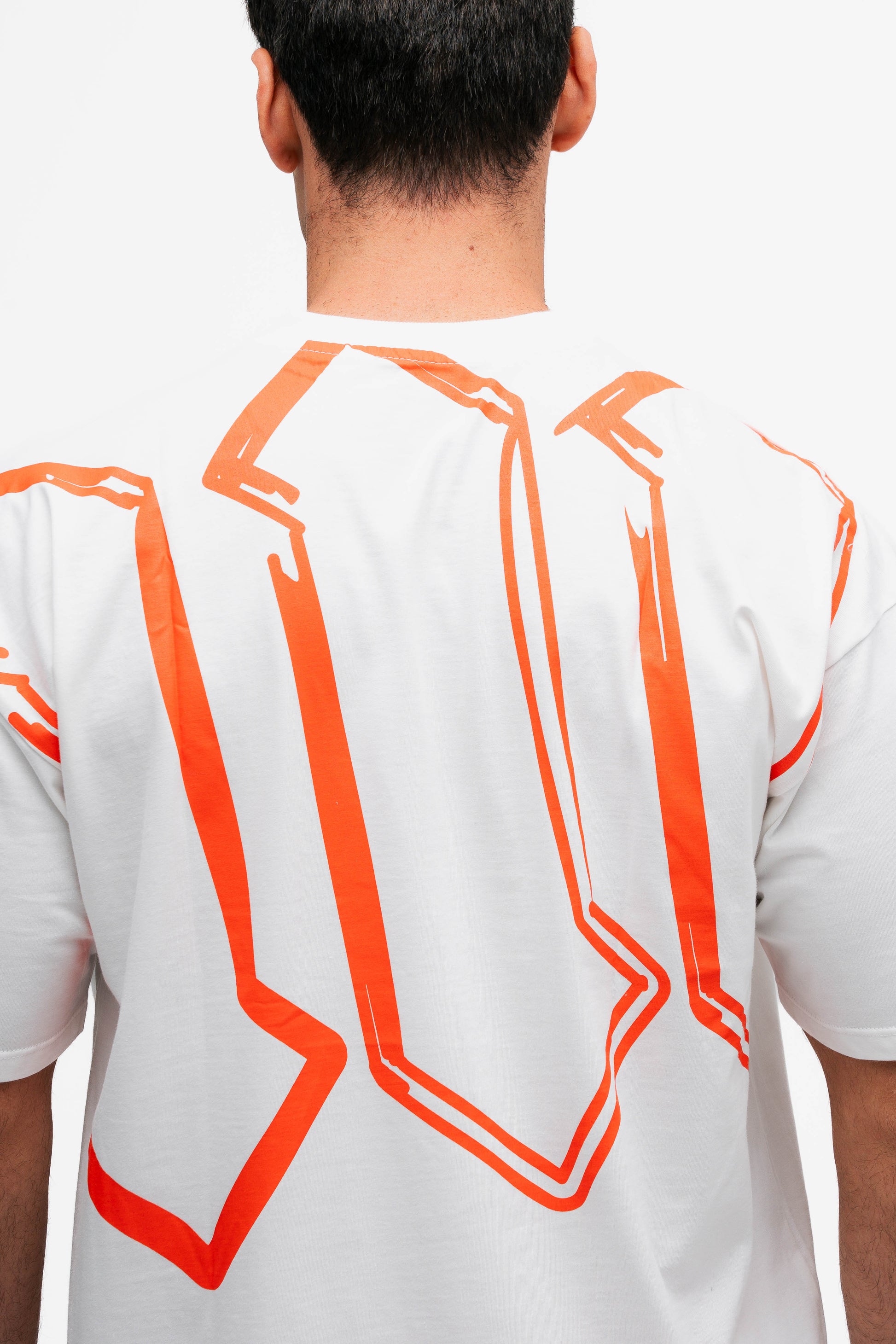 Camiseta Oversized Mith Nation Graphic Doodle Off White