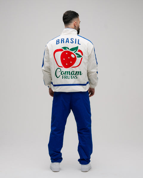 Jaqueta Corta Vento Tactel Mith Comam Frutas BR Off White