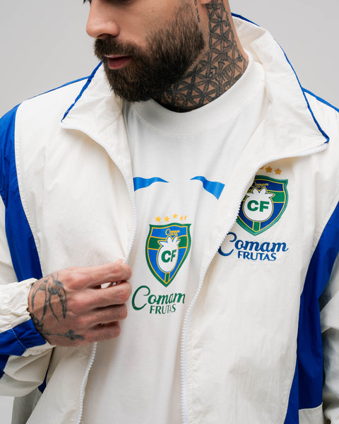Jaqueta Corta Vento Tactel Mith Comam Frutas BR Off White