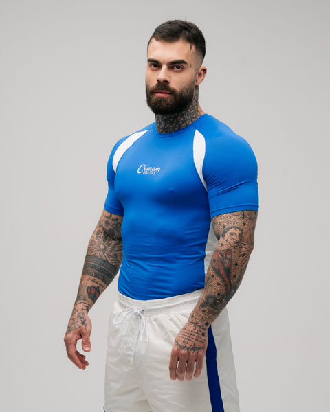 RashGuard <strong>Compressão </strong> Mith Comam Frutas BR Azul