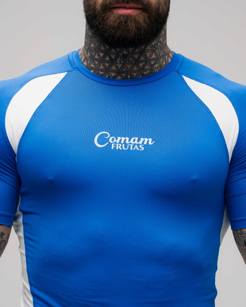 RashGuard <strong>Compressão </strong> Mith Comam Frutas BR Azul