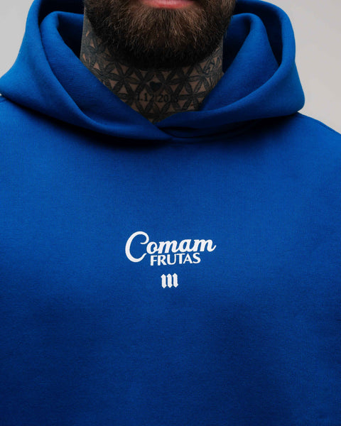 Blusa Moletom Box Comam Frutas Azul