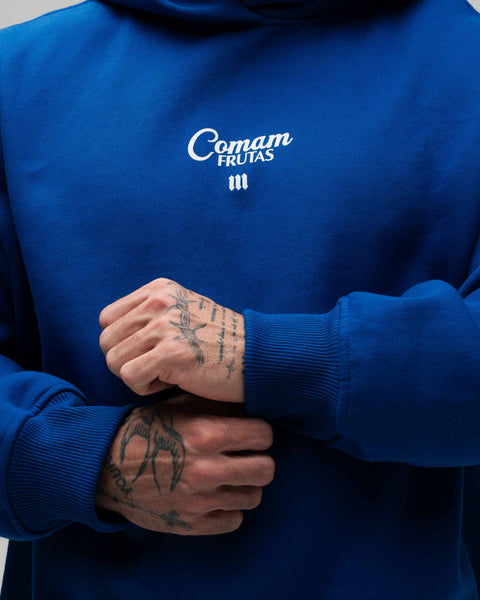 Blusa Moletom Box Comam Frutas Azul