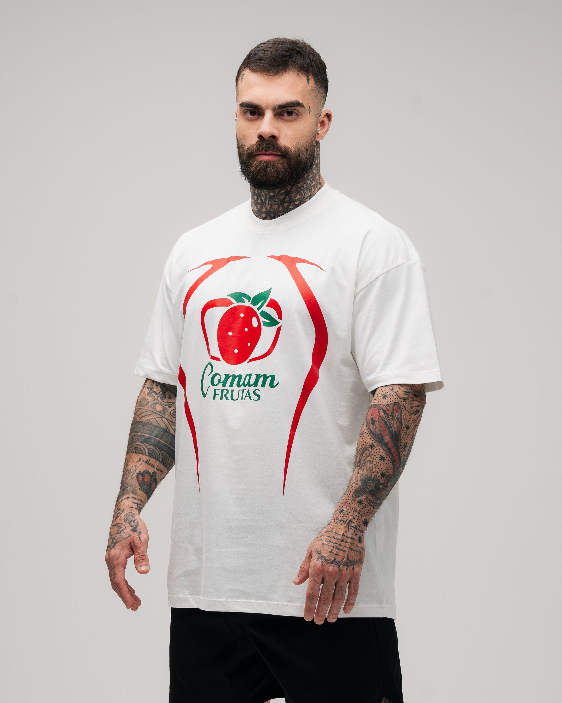 Camiseta Mith Comam Frutas BR Number 10 Off White