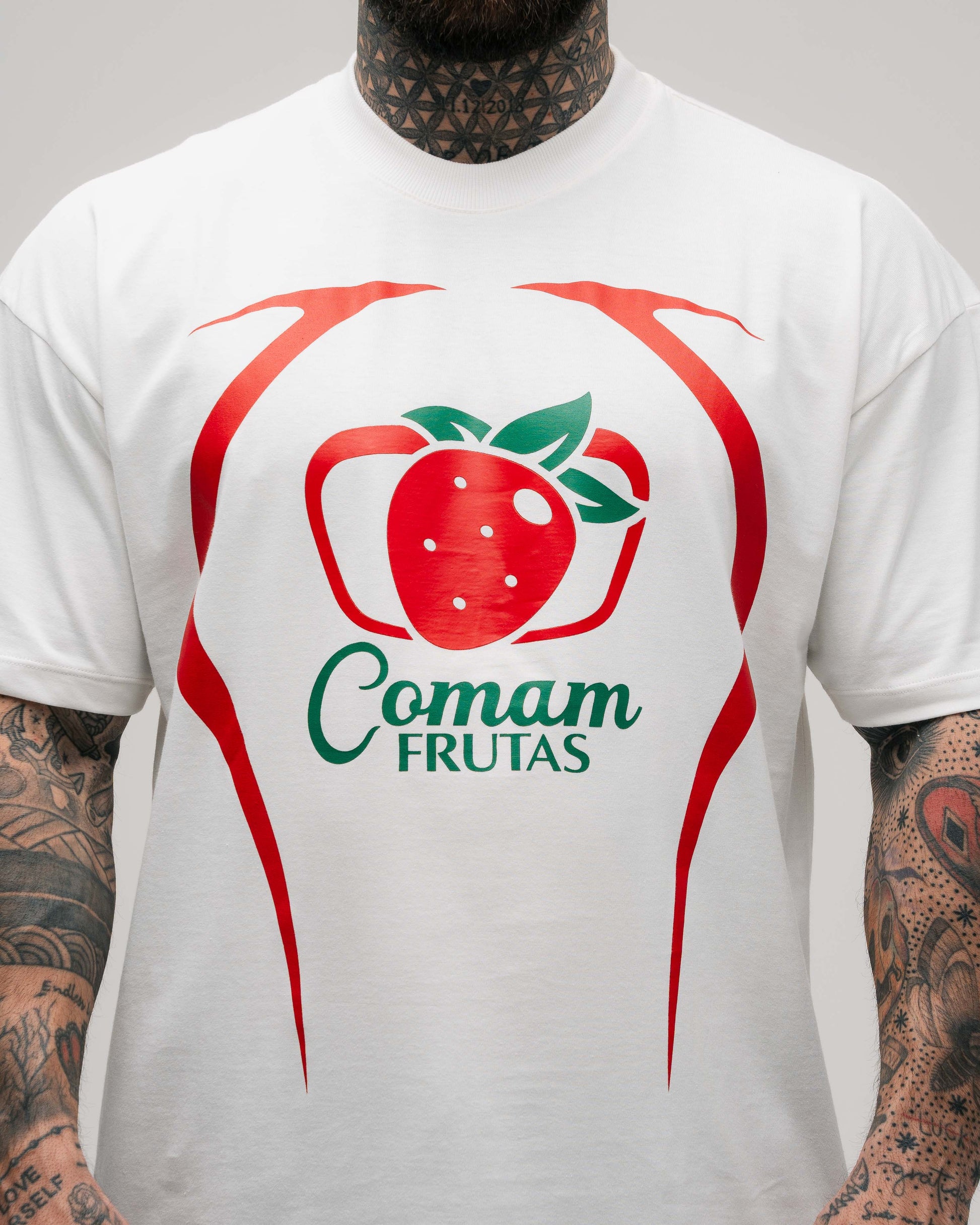 Camiseta Mith Comam Frutas BR Number 10 Off White