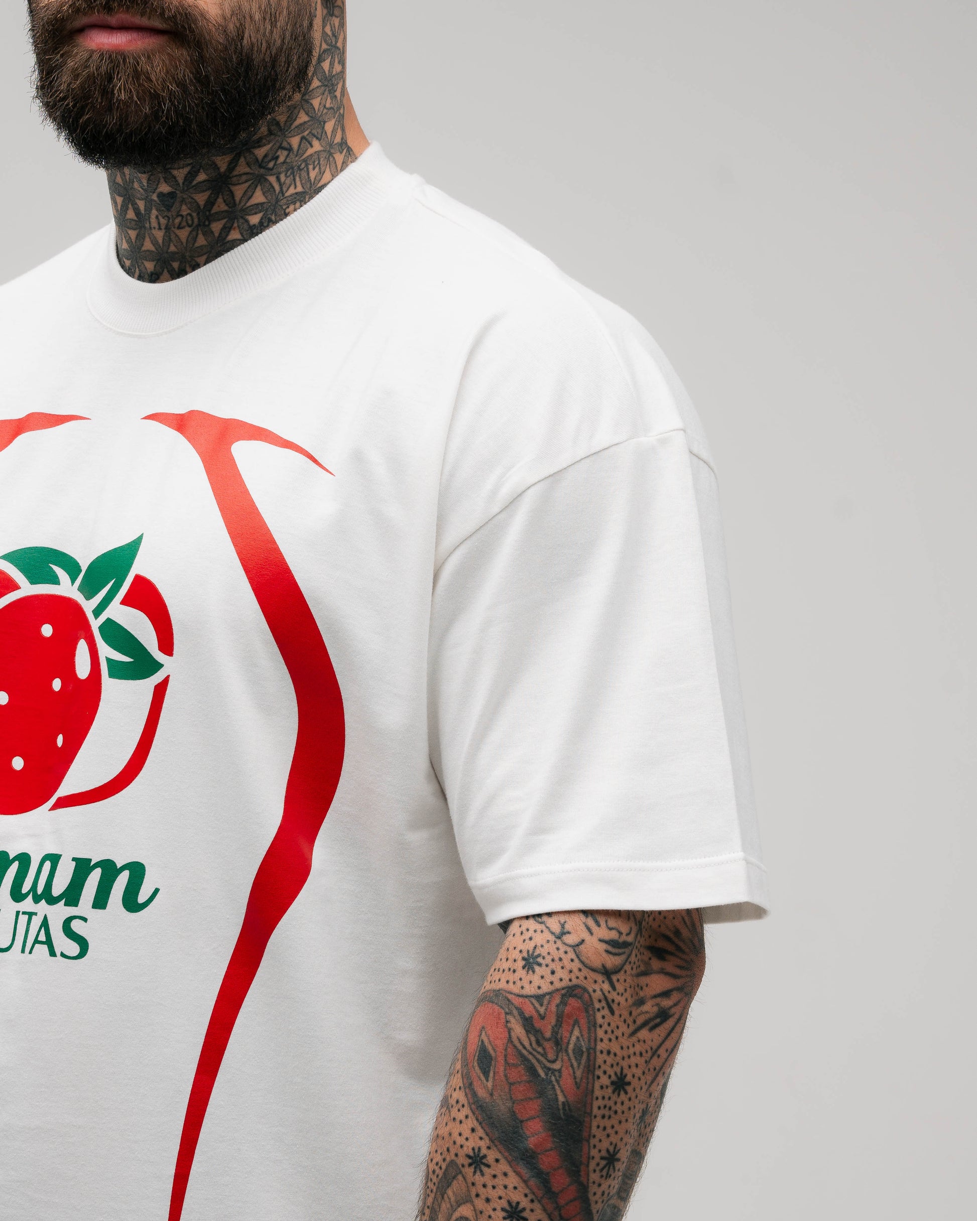 Camiseta Mith Comam Frutas BR Number 10 Off White