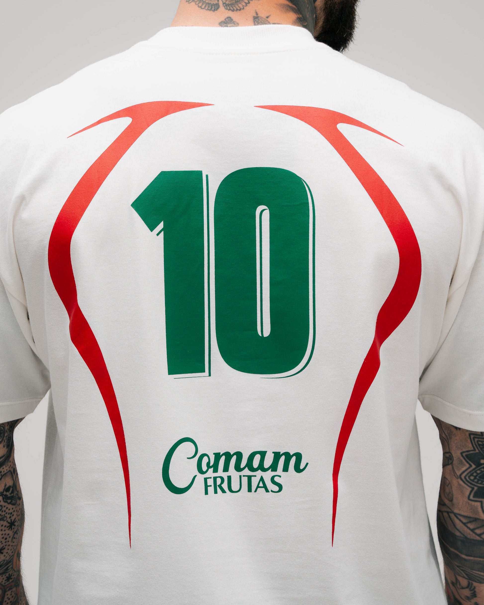 Camiseta Mith Comam Frutas BR Number 10 Off White