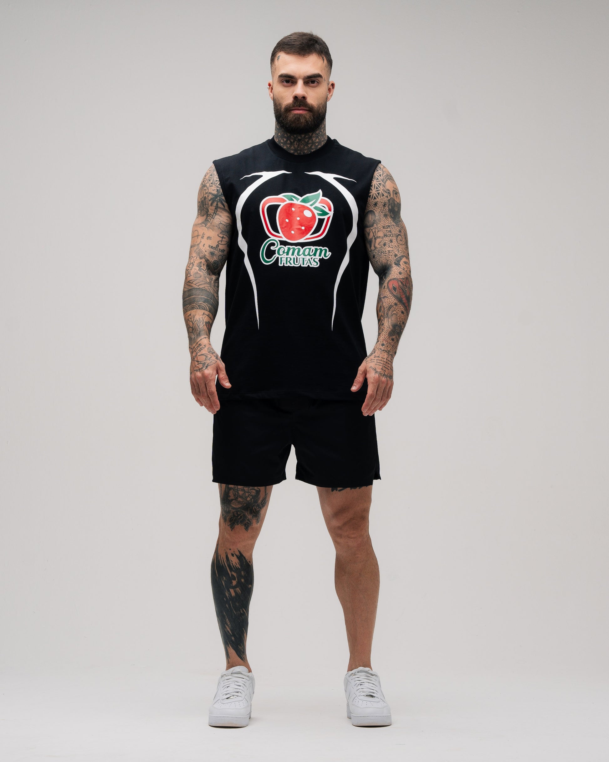 Regata Drop Shoulder Mith Comam Frutas Brasil 10 Preto