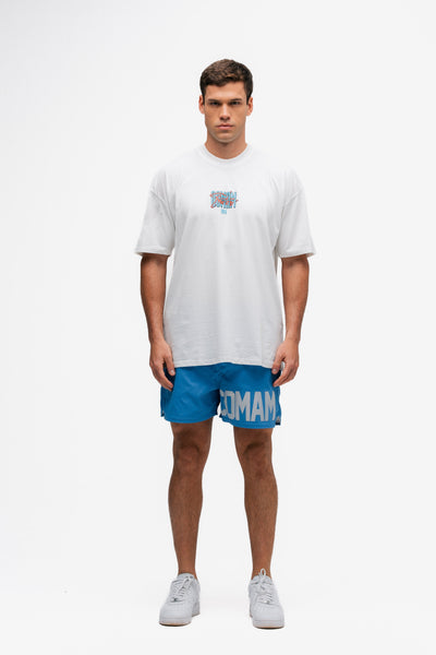 Camiseta Oversized Comam Frutas Lettering Off White