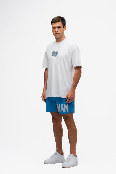 Camiseta Oversized Comam Frutas Lettering Off White