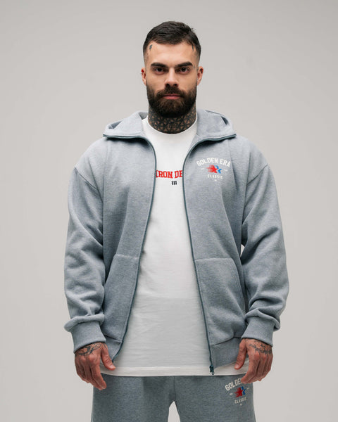 Jaqueta De Moletom Golden Era Classic Cinza Mescla