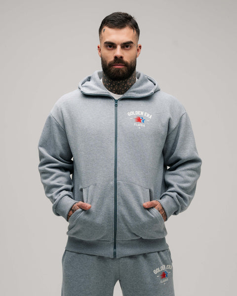 Jaqueta De Moletom Golden Era Classic Cinza Mescla