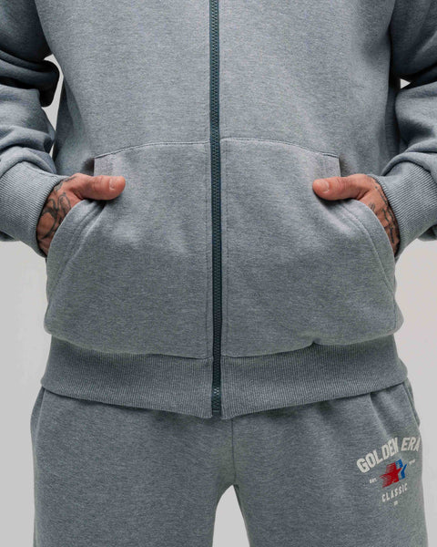 Jaqueta De Moletom Golden Era Classic Cinza Mescla
