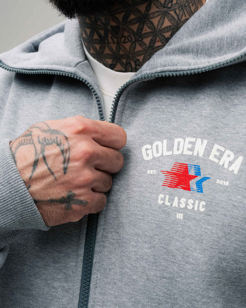 Jaqueta De Moletom Golden Era Classic Cinza Mescla