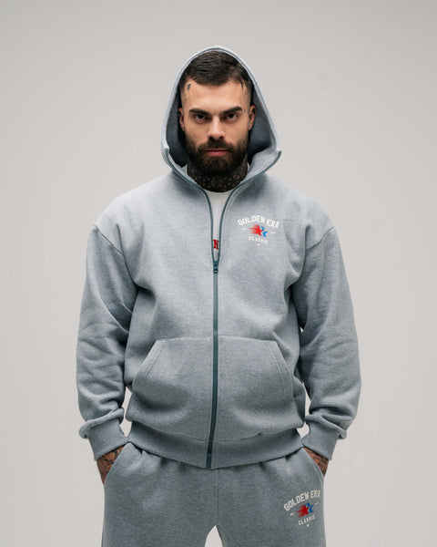 Jaqueta De Moletom Golden Era Classic Cinza Mescla