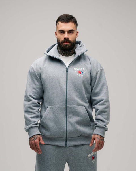Jaqueta De Moletom Golden Era Classic Cinza Mescla