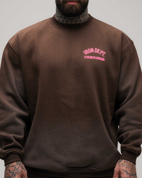 Blusa De Moletom Estonada Iron Dept. Marrom