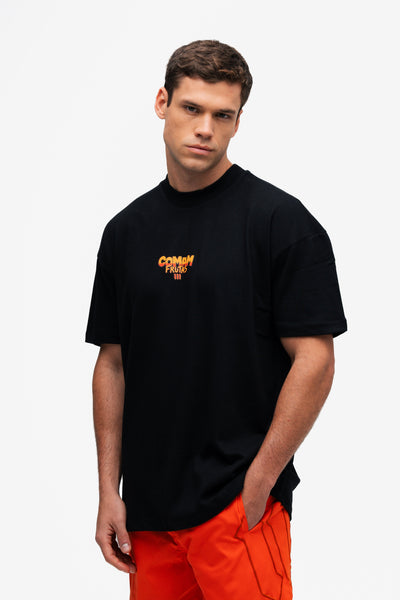 Camiseta Oversized Comam Frutas Gorgons Preto