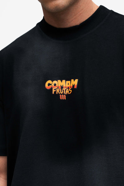Camiseta Oversized Comam Frutas Gorgons Preto