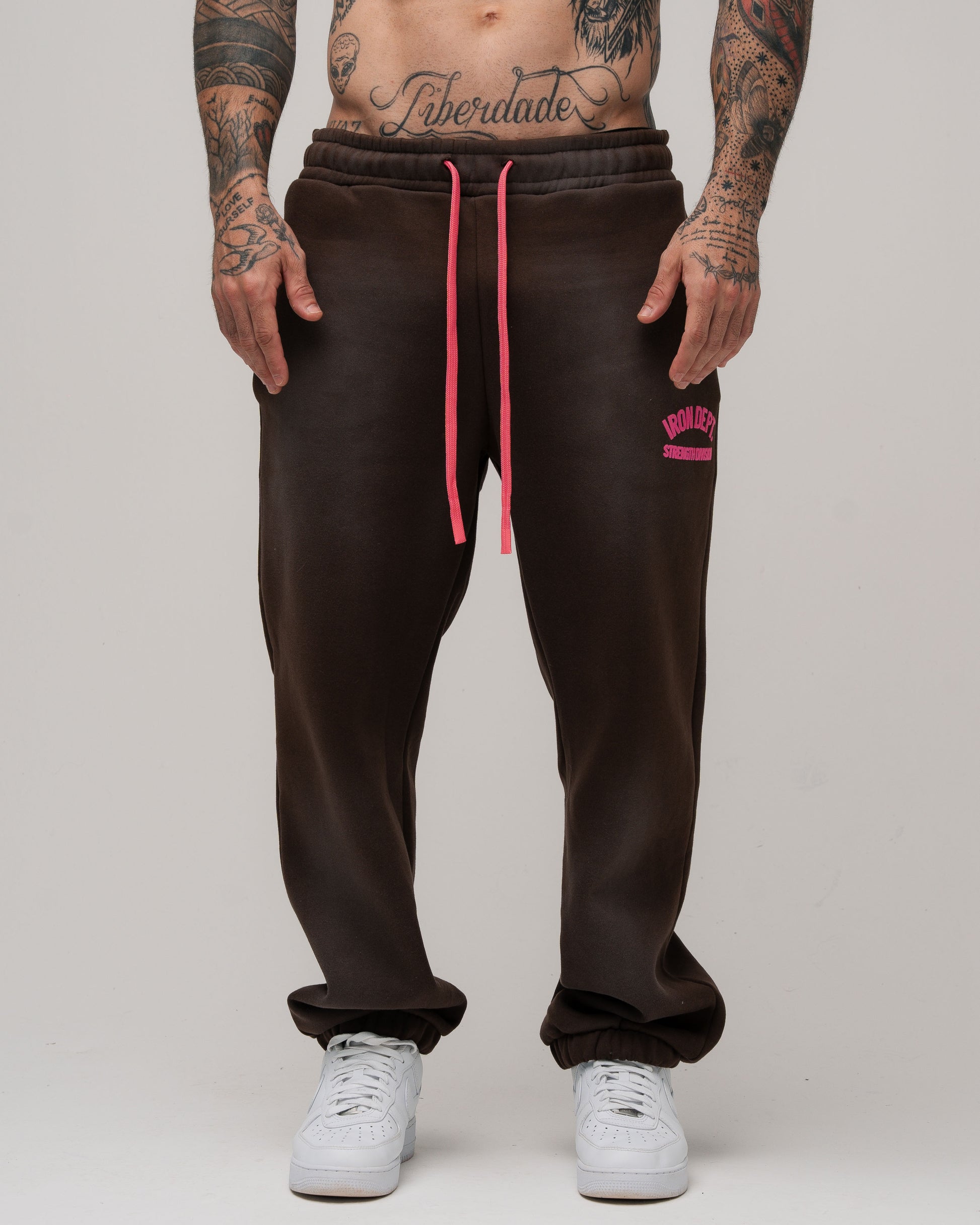 Calça De Moletom Estonada Iron Dept. Marrom