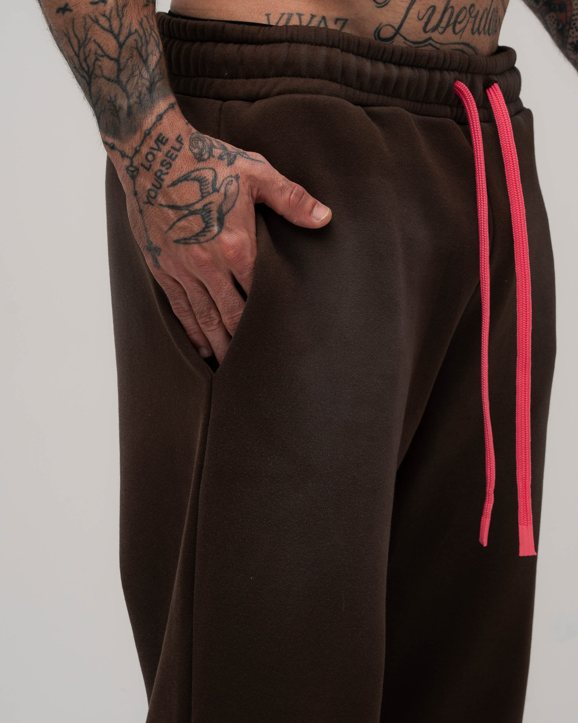 Calça De Moletom Estonada Iron Dept. Marrom