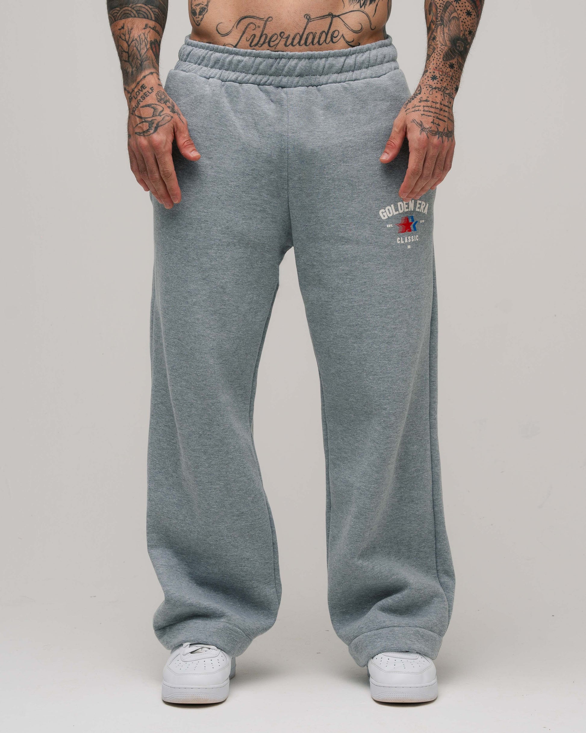 Calça De Moletom Golden Era Classic Cinza Mescla