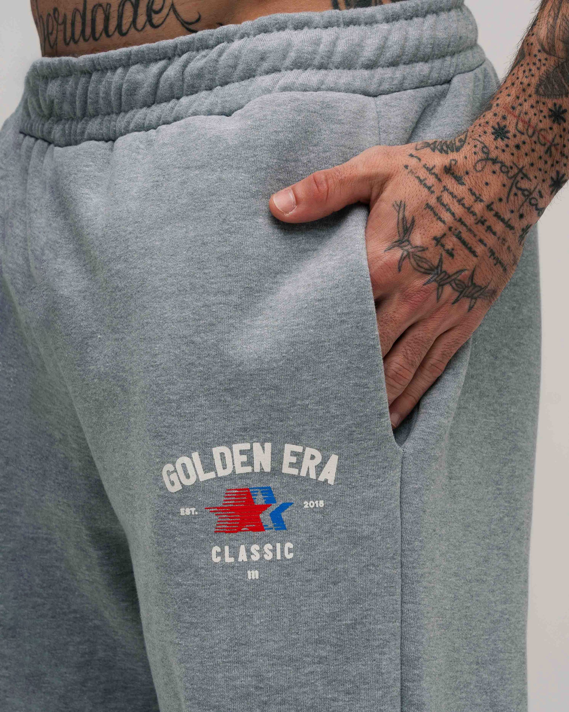 Calça De Moletom Golden Era Classic Cinza Mescla