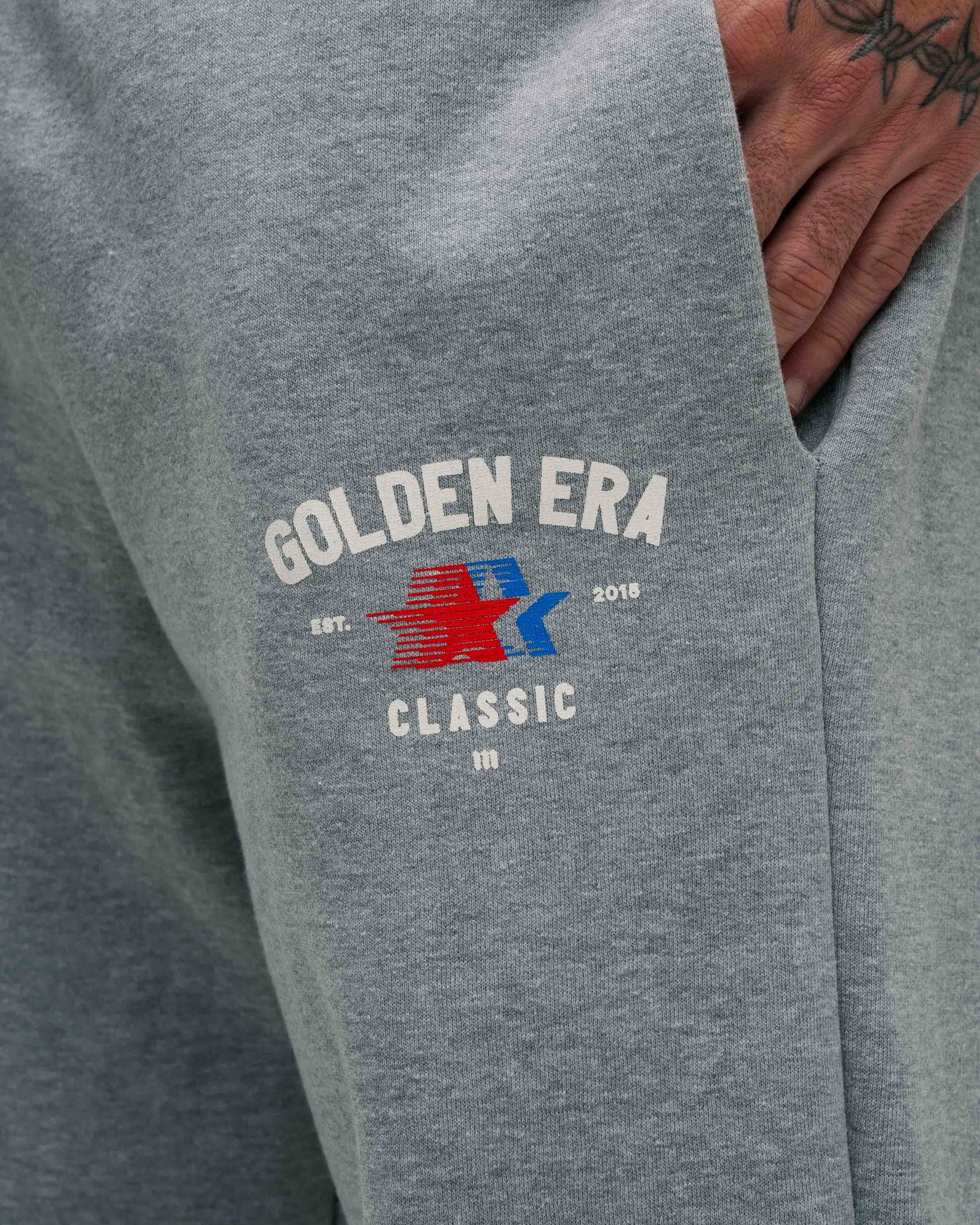 Calça De Moletom Golden Era Classic Cinza Mescla