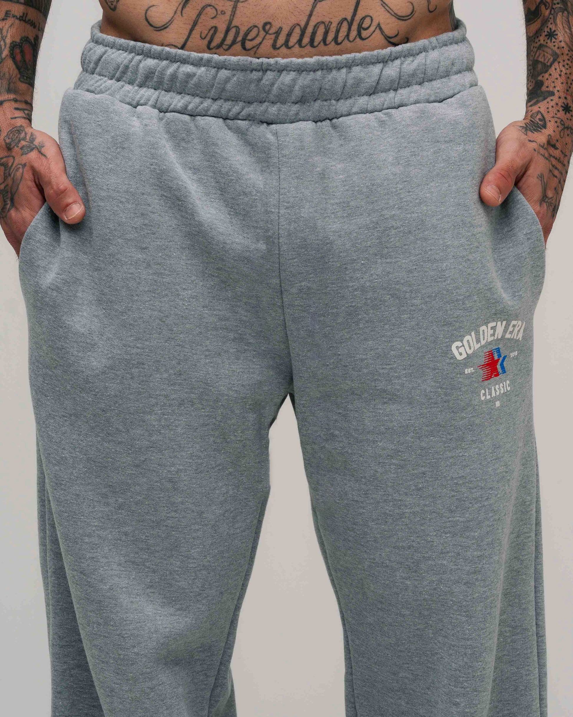 Calça De Moletom Golden Era Classic Cinza Mescla