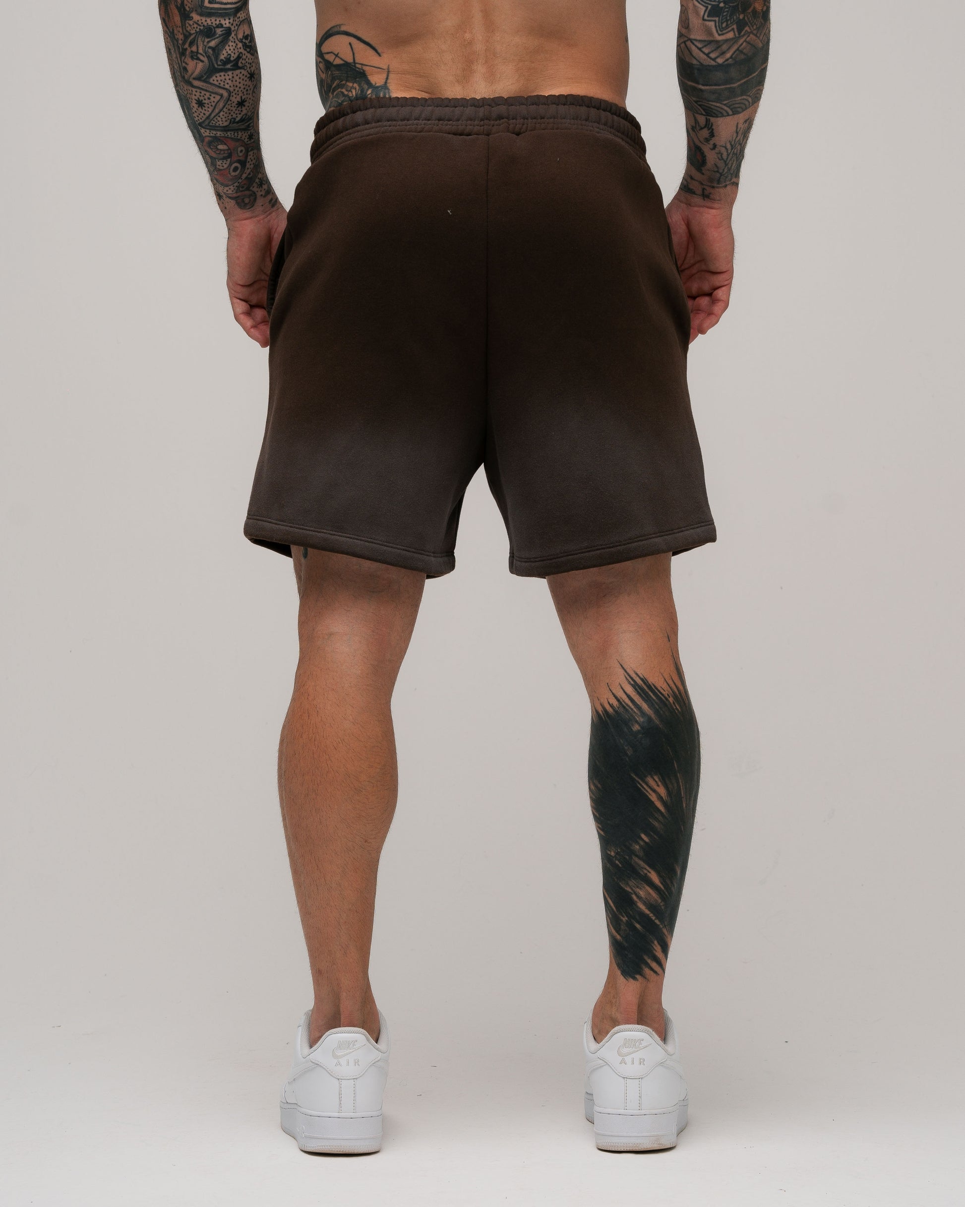 Shorts De Moletinho Estonado Iron Dept. Marrom