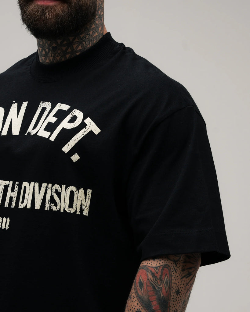 Camiseta Oversized Box Iron Dept. Preto