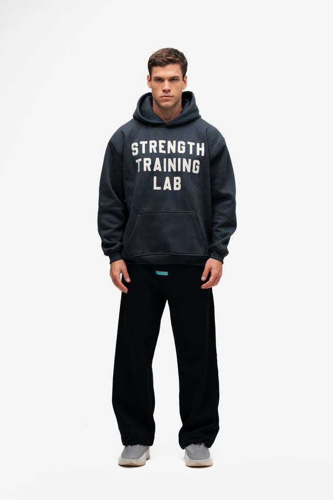 Blusa de Moletom Oversized Mith Strength Training Lab Cinza
