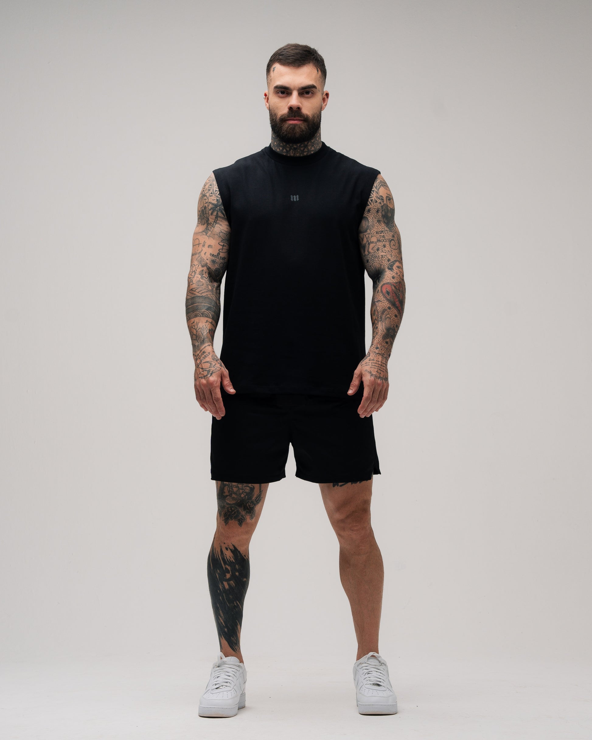Regata Drop Shoulder Sleveless Trainning Dept. Preto