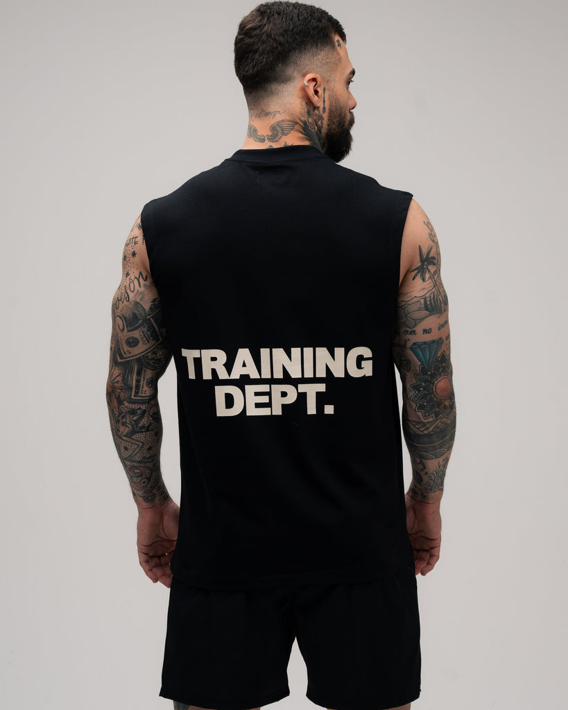 Regata Drop Shoulder Sleveless Trainning Dept. Preto